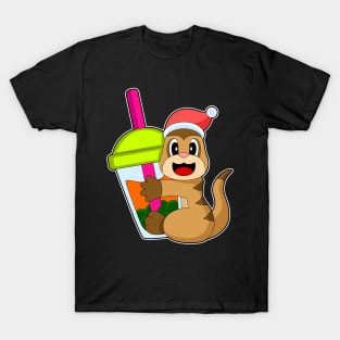 Meerkat Christmas Bubble tea T-Shirt